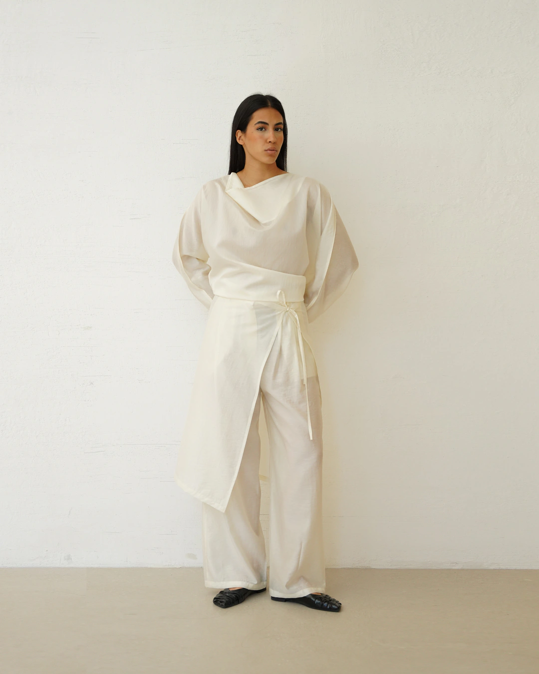 pant137 - شلوار وال ابريشم  راسته